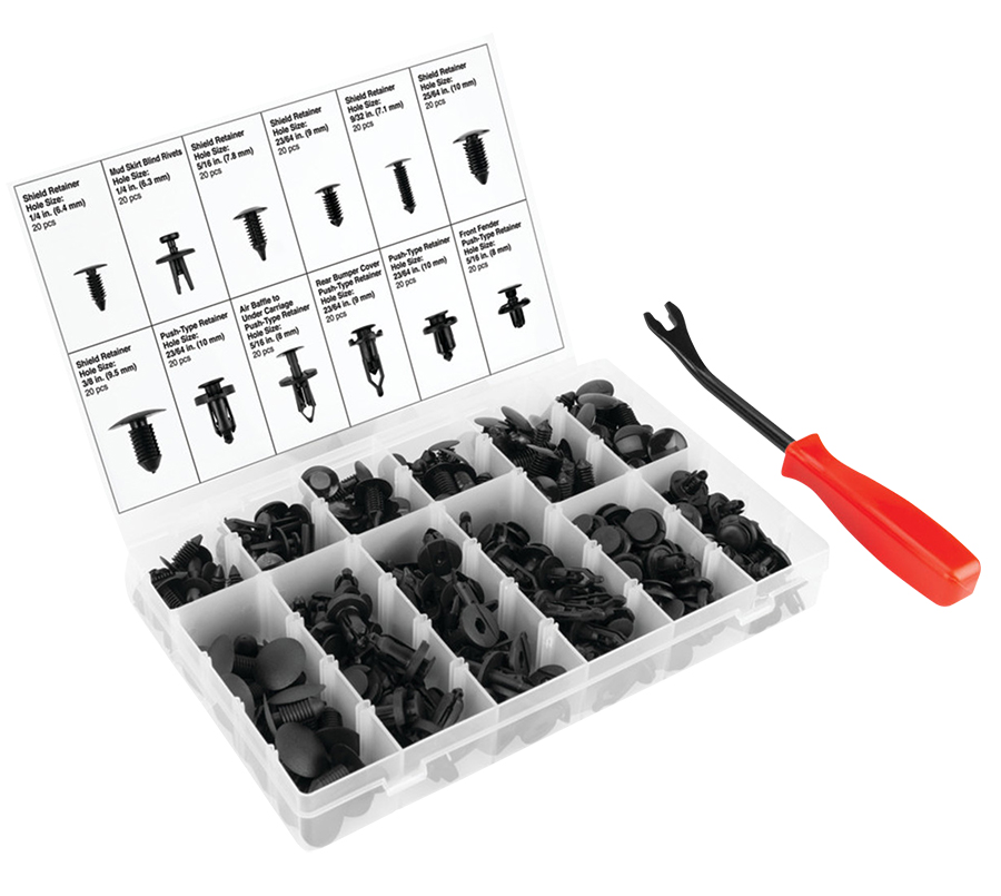 Push Pin Retainer & Tool Set 240 Piece - Storage